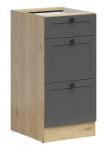 Virtuvinė spintelė Junona Line, 47,5x40x82,5 cm, pilka