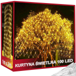 &Scaron;viesos ekrano užuolaida, 100 LED kalėdinių lempučių, balta, &scaron;ilta, 1x2m
