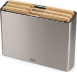 Joseph Joseph Folio Premium rinkinys: 3 pjaustymo lentelės su stovu