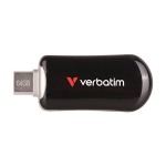 USB laikmena USB raktas - VERBATIM - Plectra - 64 GB - USB 3.2 Gen 1 - USB-C - Juodas
