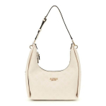 GUESS moteri&scaron;ka kreminė petne&scaron;ų rankinė - Phoebe Hobo petne&scaron;ų rankinė kremas balta logotipas 311500