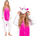 Moteri&scaron;ka Vientisa Pižama Kigurumi Kostiumas Vienaragis Rožinis 175-185 Cm Xl