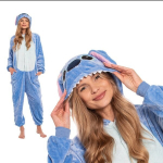 Moteri&scaron;ka Vientisa Pižama Kigurumi Kostiumas Stich Mėlynas 165-175 Cm L, L