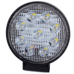 Halogeninis darbo žibintas, apvalus, 9 LED, 27 W, prožektorius