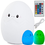 Vaikų naktinė lemputė LED kiau&scaron;inio formos RGB nuotolinio valdymo pultas USB