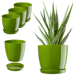 KADAX vazono vazono dangtelis 18cm gėlių stovas su stovu žalias plastikinis 3vnt