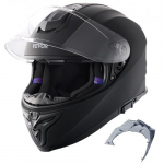 Pilno veido motociklininko &scaron;almas su Bluetooth lizdu Vevor WLT-169, juodas