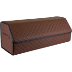Bagažinės daiktadėžė EVAtech ECO XL 30x30x80 cm - ruda / juodi kra&scaron;tai / rudos siūlės / juodas vidus