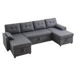 U formos 6 vietų miegamoji sofa pilka