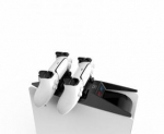&bdquo;iLike P-5 DualFast&ldquo; valdiklio įkrovimo stotelė, skirta &bdquo;Sony Play Station 5&ldquo; ir &bdquo;PS5&ldquo; konsolėms, juoda