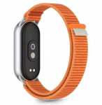 Tech-Protect watch strap Nylon Strype Xiaomi Smart Band 8/9/10, orange/grey