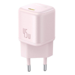 Kintamosios srovės adapteris - BASEUS - PicoGo - 45 W - USB-C - GaN - &Scaron;viesiai rožinė
