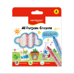 6 colors all purpose crayon/box Ideal for all the surface, super washable, super rich color and soft