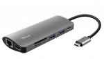 Trust Dalyx 7-in-1 Usb-c stotelė, sidabrinė