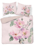 Detexpol satino mikrofibros patalynės komplektas SJF-64 &ndash; rožinė gėlių elegancija 160x200