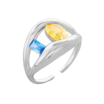 Sidabrinis žiedas Aqua R0533