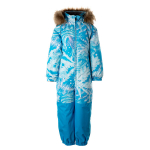 Huppa Vaikų žieminis kombinezonas WILLE, arctic blue pattern/ arctic blue