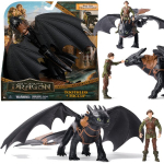 Figūrėlių rinkinys Spin Master How to train your dragon Toothless & Hiccup, 33 cm