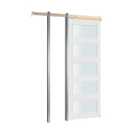 Slankiojamos durys su matiniais stiklais, 765x2035 mm