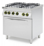 Dujinė viryklė 4 degiklių dujinė viryklė su konvekcine elektrine orkaite HENDI SMART GN 1/1 230V/3000W/17000kW