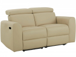 Dvivietė sofa-reglaineris Notio Living Capena, dirbtinė oda, kreminė