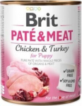 Brit Pate & Meat Dog Puppy su vi&scaron;tiena ir kalakutiena, 800 g