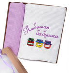Virtuvinių rank&scaron;luosčių komplektas su siuvinėjimu Любимая бабушка