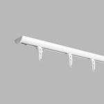 Sukomplektuotas aliuminio karnizas "DS-PROFILIS" baltos sp., 250 cm