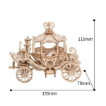 Robotime Pumpkin Cart 3D dėlionė, 182 vnt