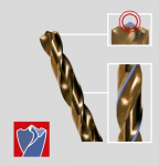 Grąžtai metalui Hss-co Step-tec 7,5 mm, 5 vnt.