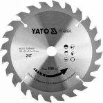 Yato Diskinis pjūklas medienai 165x16mm, 24 dantys