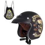 Moto &scaron;almas W-TEC V541 Black Heart - Skull Horn juodas XS