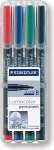 Staedtler Lumocolor permanentiniai žymekliai, 4 vnt., dėkle