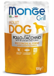 Monge Grill Dog Pouches konservai &scaron;unims su Vi&scaron;tiena ir Kalakutiena 100g