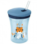 Puodelis su silikoniniu &scaron;iaudeliu NUK Evolution Action Cup, 230 ml, 12+ mėn.