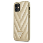 GUHCP12SPUVQTMLBE Guess V Quilted Cover for iPhone 12 mini 5.4 Gold