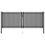 Sodo vartai vidaXL, antracito spalvos, 4x1,7m, plienas