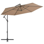Lauko skėtis su aliuminio stulpu vidaXL, 300 cm, rudas