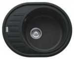 Akmens masės virtuvinė plautuvė Franke Rog 611-62 juoda, ventilis užkem&scaron;amas