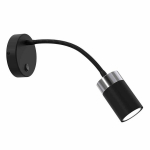 Flex sieninis &scaron;viestuvas JOKER BLACK/CHROME 1xGU10