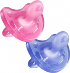 Čiulptukas Chicco Physio Soft Pacifier Pink 12 mėn+, 2 vnt.