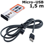 Krovimo laidas, Micro&ndash;USB, 1,5 m