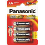 baterijos &scaron;arminės, aa, 1,5 v, "panasonic", lizdinė plok&scaron;telė, 4 pakuotės, 235999, "pro power