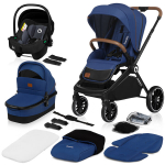 Universalus vežimėlis Lionelo Mika 3in1 Blue Navy
