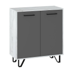 Komoda Boss-02-2D, balta/pilka