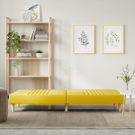 Dvivietė sofa-lova vidaXL, geltona