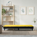 Dvivietė sofa-lova vidaXL, geltona