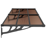vidaXL Stogelis durims, juodos spalvos, 239x90cm, polikarbonatas