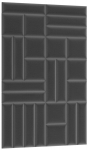 Mink&scaron;tų sienos plok&scaron;čių komplektas Eltap Quadratta, 120x195 cm, pilkas