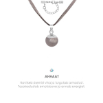 Pakabukas matinis ahato rutulys, 18x14 mm (sidabras)